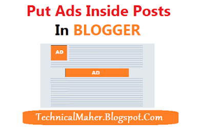 How To Put Ads Inside Posts In Blogger