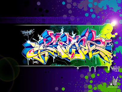 Graffiti design is also added several techniques and effects such as 