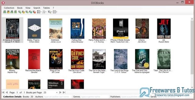 DJOBooks : un logiciel portable pour gérer votre collection de livres