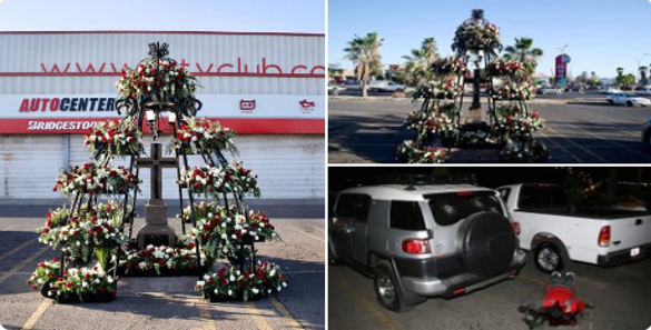 En Culiacan, Sinaloa de Edgar Guzmán no se olvidan. recuerdan su cumpleaños con cientos de flores en el lugar donde fue abatido