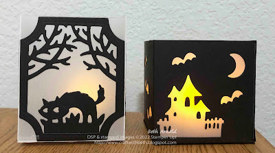 Scary Silhouettes Dies Halloween Luminary Tea Light Candle Home Decor decoration 3D