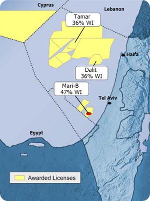 The Tamar and Leviathan gas fields belong to Israel.