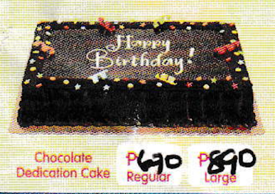 Jollibee Party Package for 2023 - Chocolate Dedication Cake
