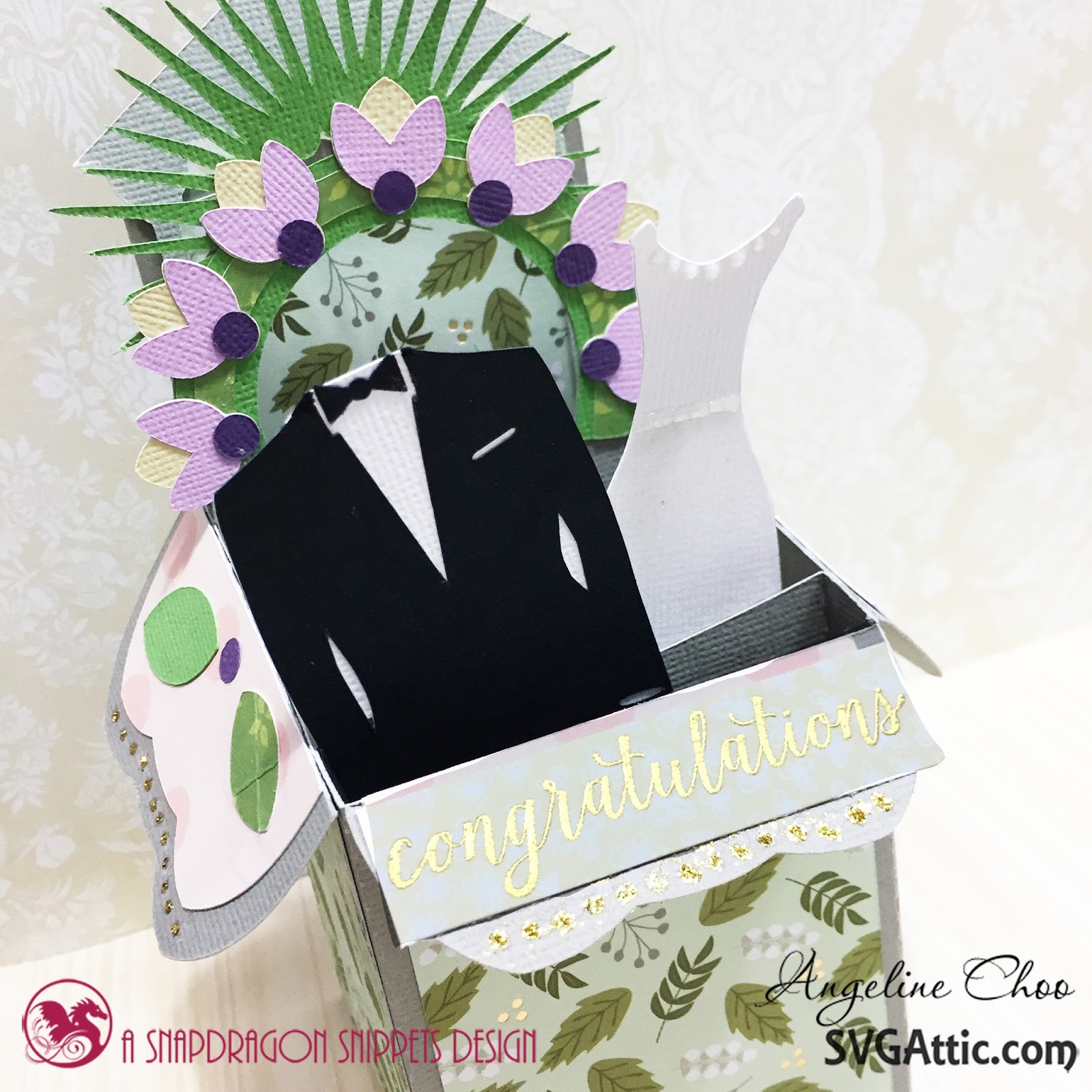 Download SVG Attic Blog: Blooming Wedding Wishes card with Angeline