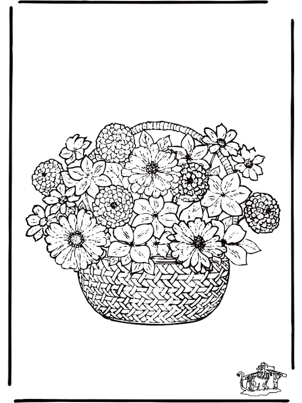 Flower Coloring Pages For Adults title=