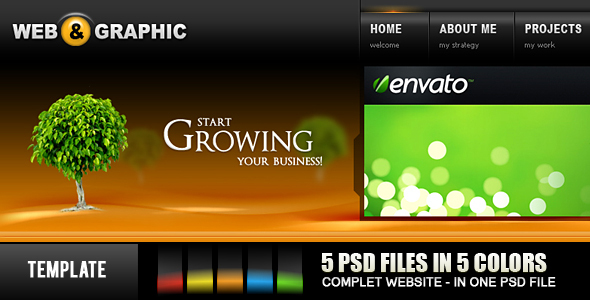 WEB & GRAPHIC Portfolio - Business Template - Creative PSD Templates