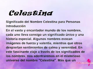 significado del nombre Celestina