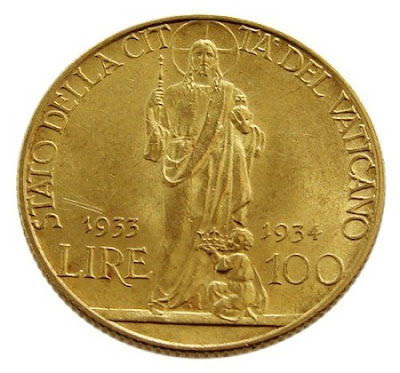 VATICAN 100 LIRE GOLD COIN