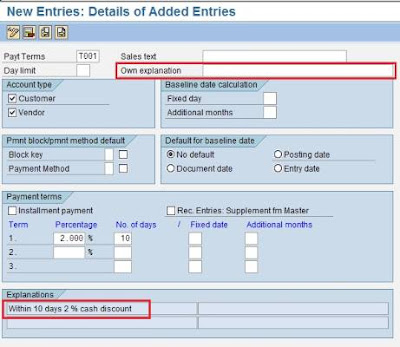 Configuring Terms Of Payment