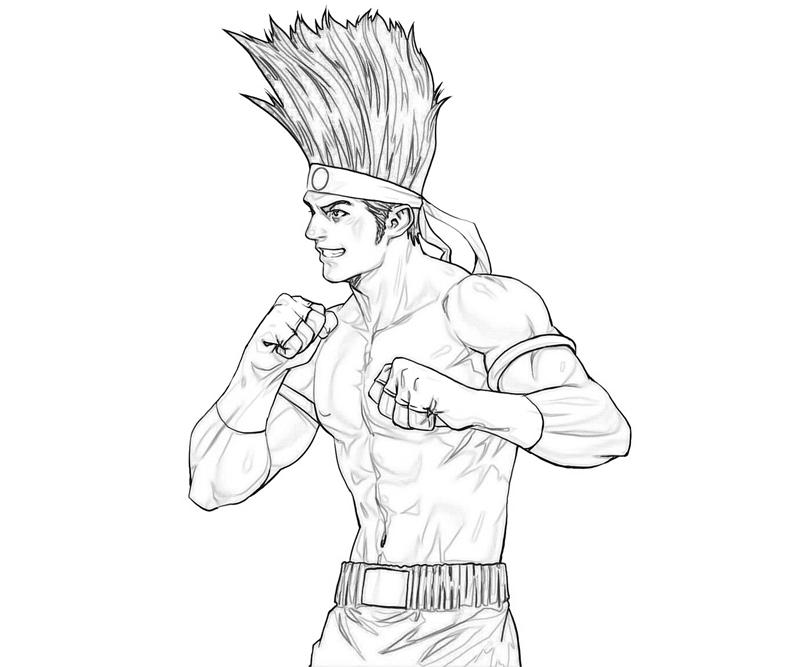 printable-king-of-fighters-joe-higashi-fighting_coloring-pages