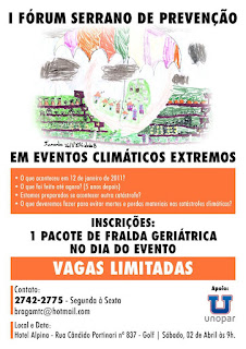  I Fórum Serrano de Prevenção em Eventos Climáticos Extremos acontece dia 02/04/16 em Teresópolis RJ