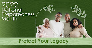 September is National Preparedness Month – “A Lasting Legacy”