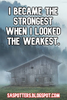 I became the strongest when I looked the weakest.