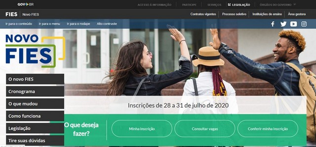 Fies abre inscrições para a seleção do segundo semestre de 2020; veja cronograma