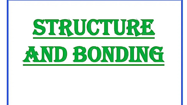 Structure and bonding PDF | PPT