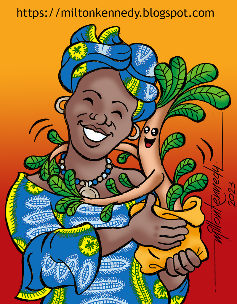 desenho Wangari Maathai abraçada árvore Milton Kennedy