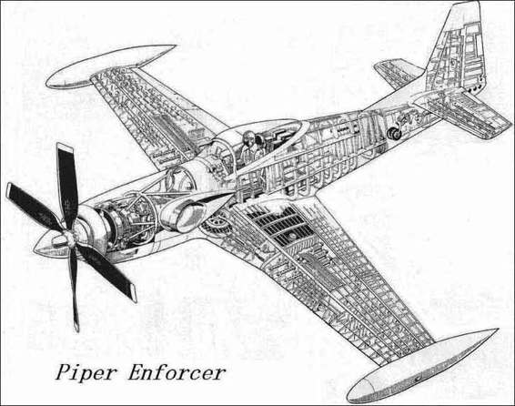 Piper Enforcer PA-48 Cutaway