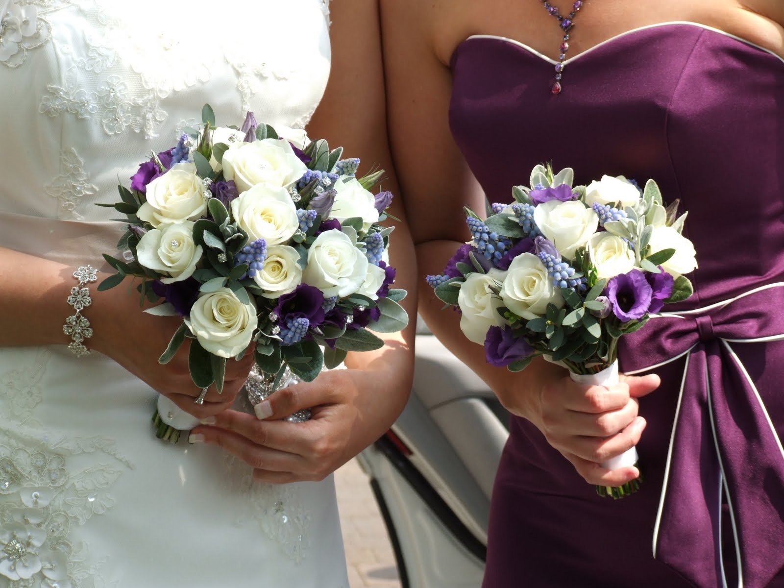 purple wedding bouquets