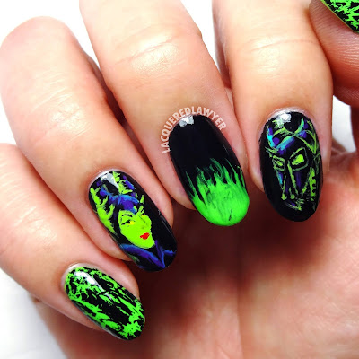 Maleficent Nail Art