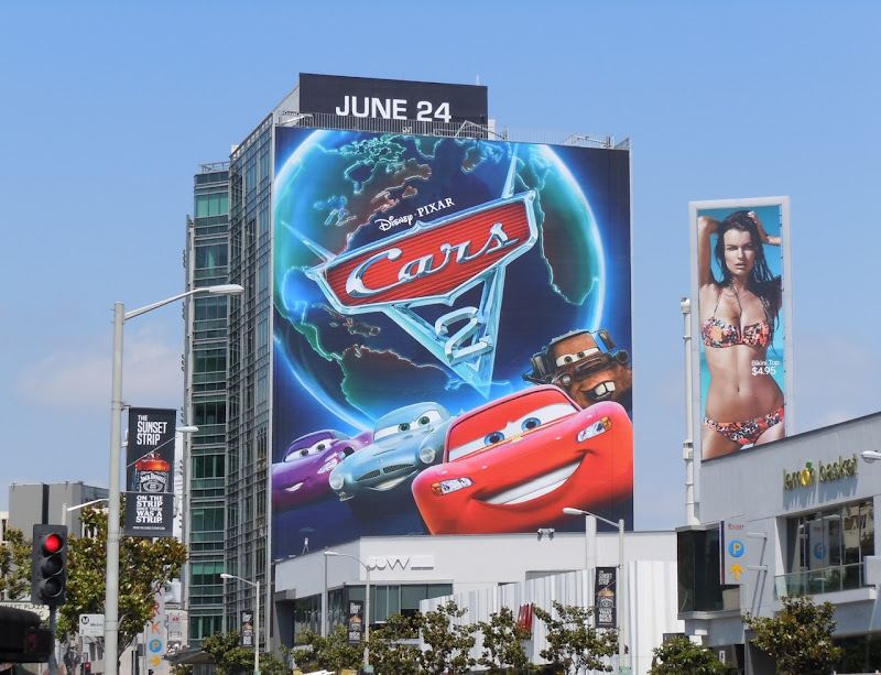 Giant Cars 2 movie billboard Sunset Strip