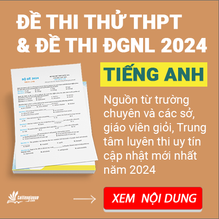 Xem đề thi thử THPT & ĐGNL môn tiếng anh 2024 mới nhất 