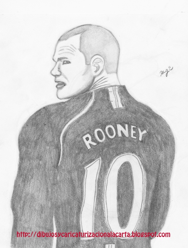 Dibujos y caricaturizacion a la carta: Wayney Rooney 