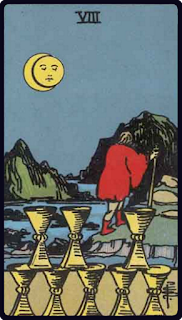 The 8 of Cups - Tarot Card from the Rider-Waite Deck