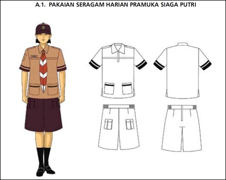 A01 SERAGAM HARIAN PRAMUKA SIAGA PUTRI