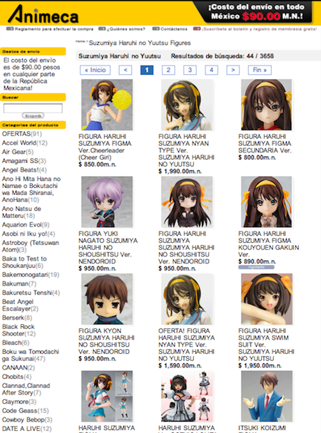 figuras Suzumiya Haruhi no Yuutsu