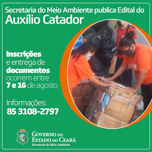 Inscrições para receber Auxílio Catador segue até domingo (16).