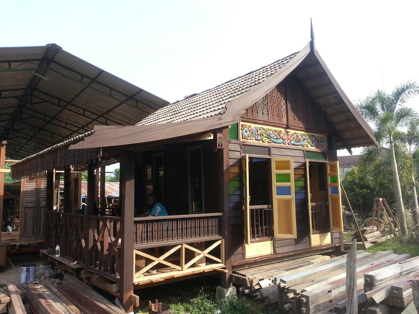 Dapur Rumah  Kayu Kampung Desainrumahid com