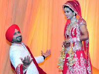 Harbhajan Singh With His Wife Geeta Basra