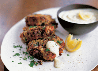 Spicy bean cakes with lemon mayonnaise