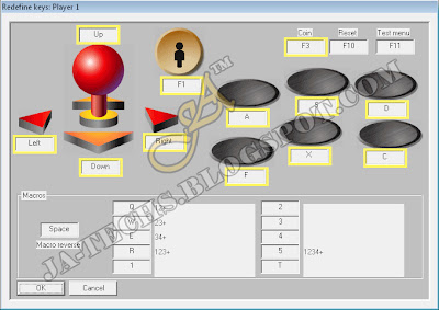 WinKawaks Emulator's Default Keys for Player 1