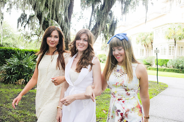 Amy West and friends at the Jekyll Island Club Hotel