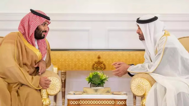 Crown Prince Mohammed bin Salman of Saudi Arabia and Crown Prince Mohammed bin Zayed Al Nahyan of the United Arab Emirates