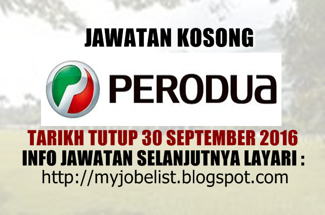 Iklan Jawatan Kosong Perodua - Resepi Ayam f