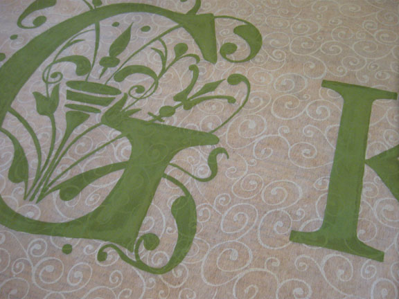 Virdina ordered this wonderful custom aisle runner for her Earth Day wedding