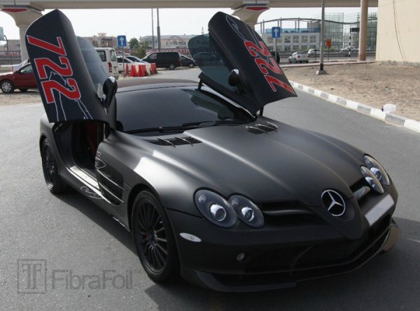 Matte Black MercedesBenz SLR McLaren 722 Edition Black by FibraFoil