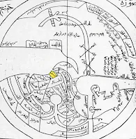 Peta dunia abad ke-10 oleh Ibnu Hawqal. 
