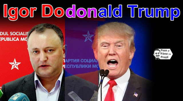 Igor Dodon si Donald Trump in aceeasi imagine