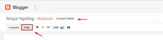 cara membuat form contact atau halaman contact us di blogger