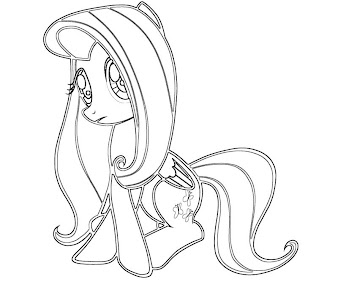 #15 Fluttershy Coloring Page