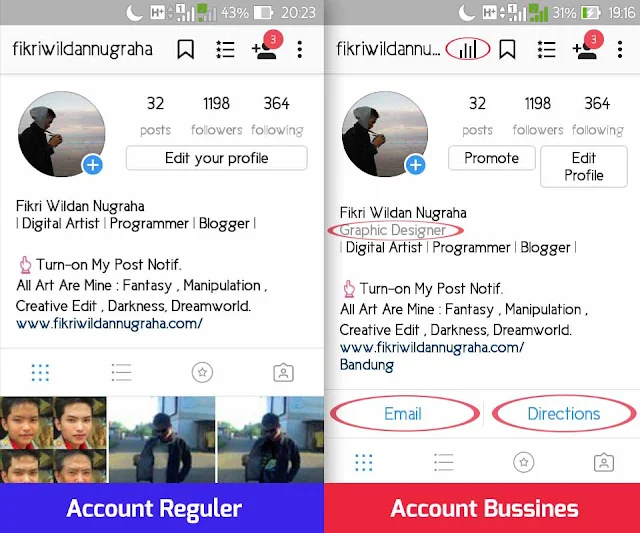 Cara Menambahkan Pekerjaan, Tombol Kontak, dan Lokasi di Profil Instagram memperbanyak like followers tutorial bussiness Account auto kelebihan akun menarik bisnis verified profesional email direction analisa jam upload banyak Analytic Insight cepat fanpage setting muncul