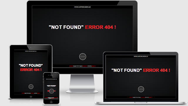 Responsive Error Page 404