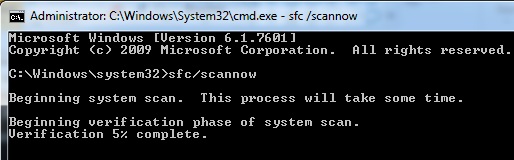 Repair Windows System files using CMD Command