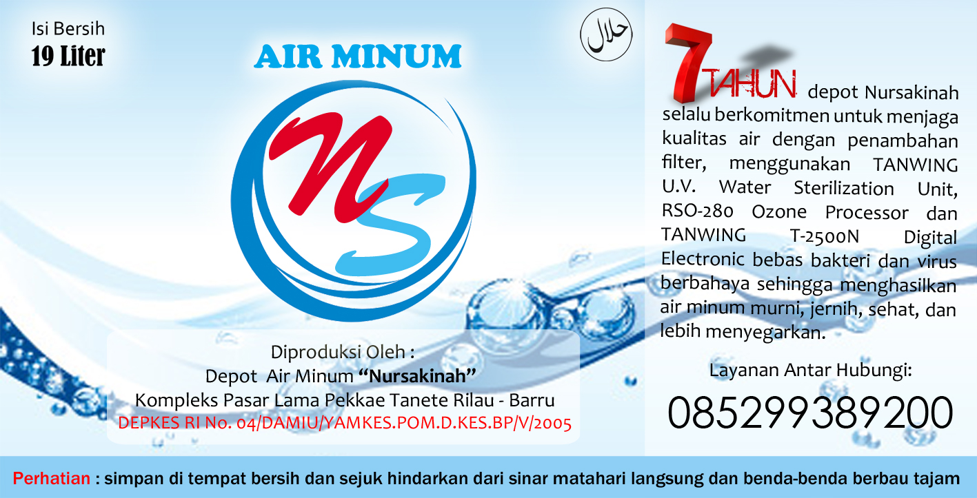  Desain Stiker Air minum NS Depot Nursakinah MAMUT PORTAL