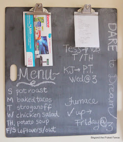 chalkboard repurposed chalkboards http://bec4-beyondthepicketfence.blogspot.com/2014/01/chalkboards-why-do-we-love-them-so.html