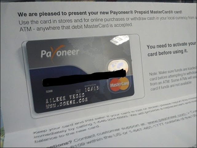 Got my Payoneer MasterCard =)