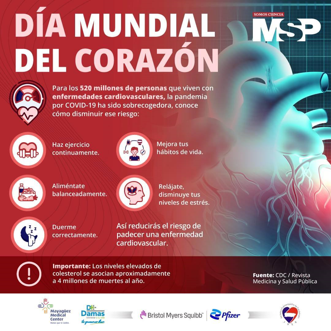 DÍA MUNDIAL DEL CORAZÓN. Infografia by MSP MEDTAC International Corp.